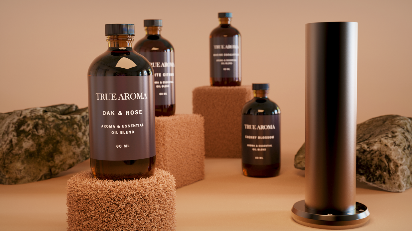 True Aroma Diffuser black essential oils